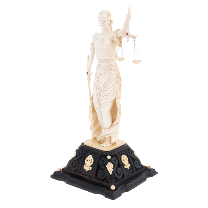 Mammoth tusk sculpture "Justice"