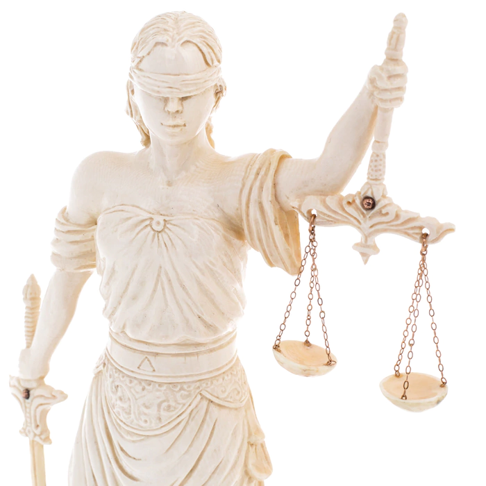 Mammoth tusk sculpture "Justice"