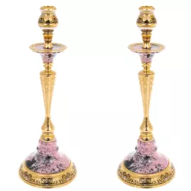 Набор подсвечников из родонита "Царские" Златоуст