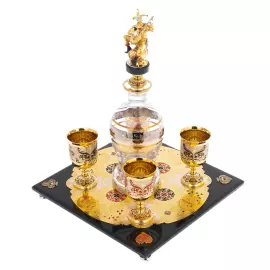 Набор для водки "Джокер" на 4 персоны, Златоуст