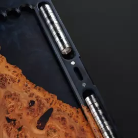 Backgammon made of elm wood and black epoxy resin