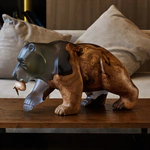 Sculpture made of American walnut and epoxy resin "Bear"