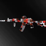 An art object made of premium wood and epoxy resin "AK-17"