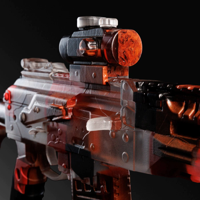 An art object made of premium wood and epoxy resin "AK-17"