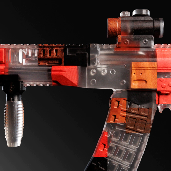 An art object made of premium wood and epoxy resin "AK-17"