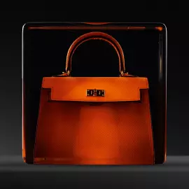 Art object in epoxy resin "Hermes Kelly"
