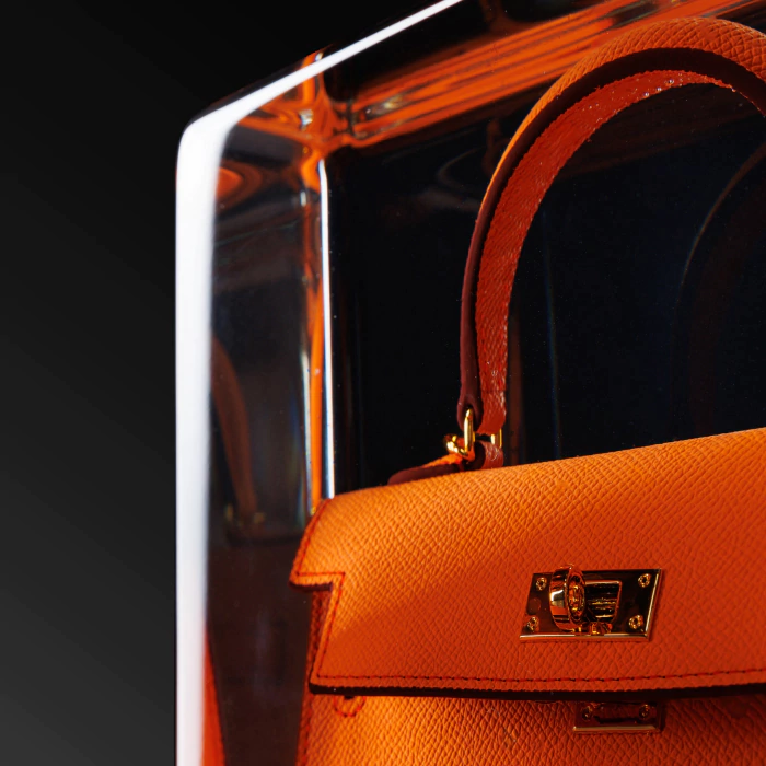 Art object in epoxy resin "Hermes Kelly"