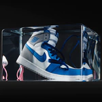 An art object in epoxy resin "Air Jordan"