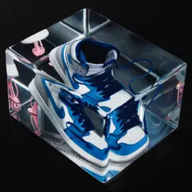 An art object in epoxy resin "Air Jordan"