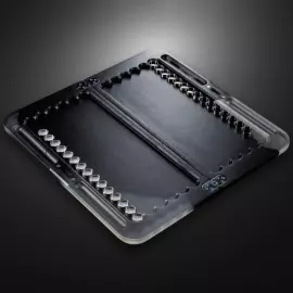 Backgammon made of elm wood and epoxy resin