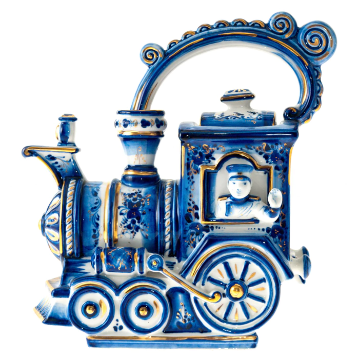 Tea set "Steam Locomotive" for 2 persons, with cups of "Ermakov"