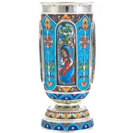 Бокал для вина "Аленький цветочек" финифть Бокал для вина "Аленький цветочек" финифть