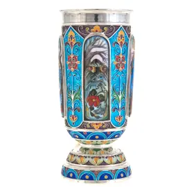 Бокал для вина "Аленький цветочек" финифть Бокал для вина "Аленький цветочек" финифть