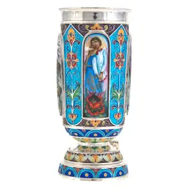 Бокал для вина "Аленький цветочек" финифть Бокал для вина "Аленький цветочек" финифть