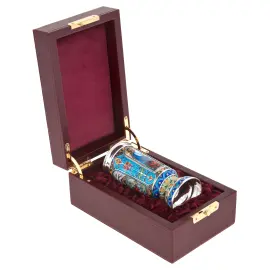 Бокал для вина "Аленький цветочек" финифть Бокал для вина "Аленький цветочек" финифть