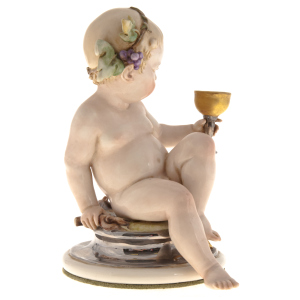 The statuette "Cherub with a glass"