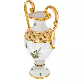 Vase with handles, with a lily of the valley pattern