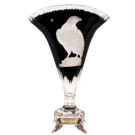 Ваза-веер "Сокол" черно-серебристая Ваза-веер "Сокол" черно-серебристая