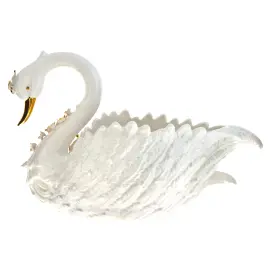 Ваза для фруктов "Лебедь", золотого цвета Ваза для фруктов "Лебедь", золотого цвета