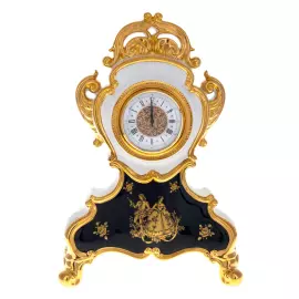 Часы, белые с синим рисунком