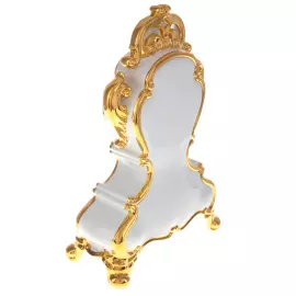 Часы, белые с синим рисунком