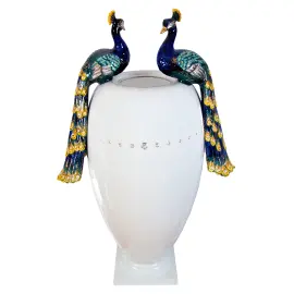 Ваза "Два павлина" на подставке Ваза "Два павлина" на подставке