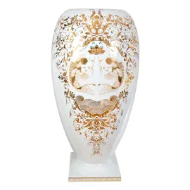 Ваза "Diamante" белая с рисунком Ваза "Diamante" белая с рисунком