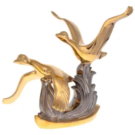 Статуэтка "Летающие гуси" золотая с платиной Статуэтка "Летающие гуси" золотая с платиной