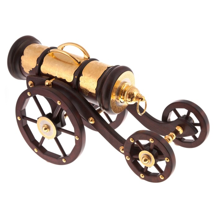 Mini-bar "Cannon" in gold, Zlatoust