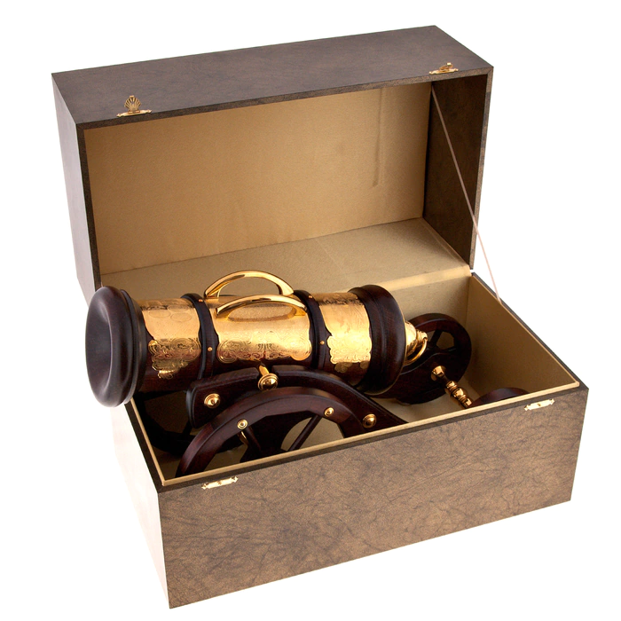 Mini-bar "Cannon" in gold, Zlatoust