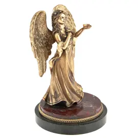 Статуэтка бронзовая "Ангел" на яшме Статуэтка бронзовая "Ангел" на яшме
