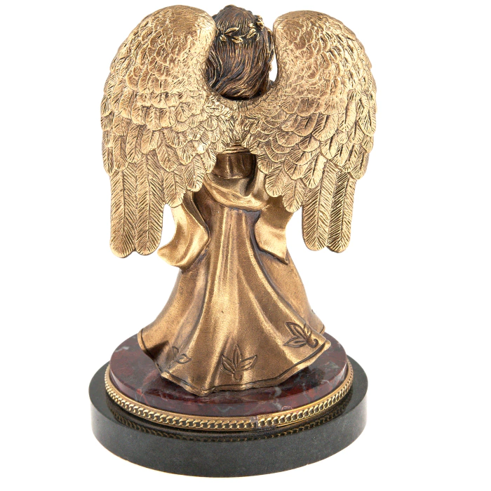 Bronze statuette "Angel" on jasper