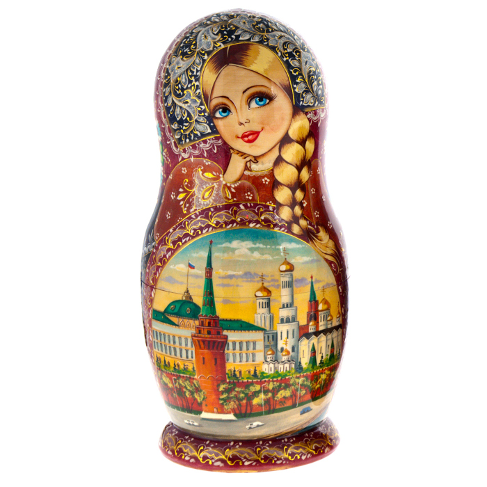 Matryoshka doll for 10 seats "Moscow Kremlin" (31 cm)