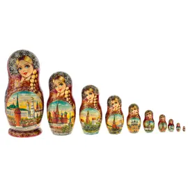 Matryoshka doll for 10 seats "Moscow Kremlin" (31 cm) Matryoshka doll for 10 seats "Moscow Kremlin" (31 cm)