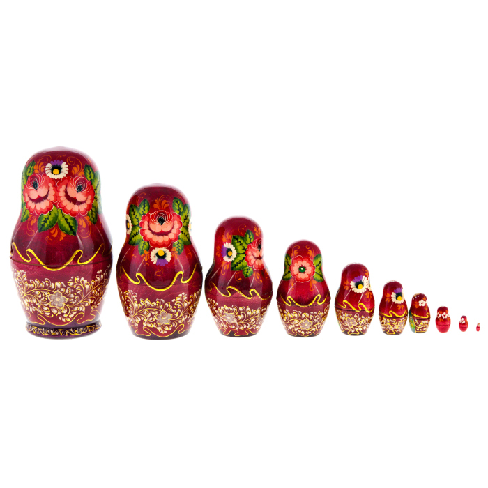 Matryoshka doll for 10 people "St. Basil's Cathedral" 18 cm