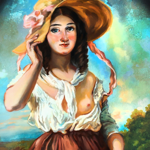 Шкатулка "Цветочница" Корсакова, Федоскино