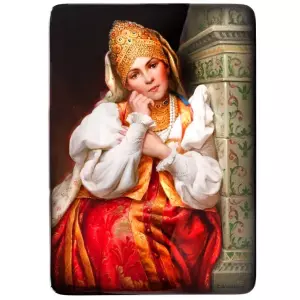 Шкатулка "У камина" Шиковная, Федоскино