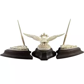 Письменный набор из бивня мамонта "Двуглавый орёл"