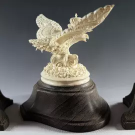 Письменный набор из бивня мамонта "Двуглавый орёл"