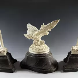 Письменный набор из бивня мамонта "Двуглавый орёл"