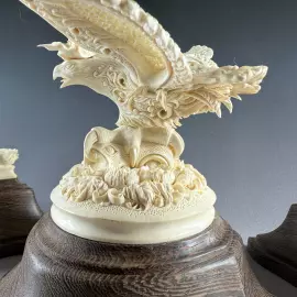 Письменный набор из бивня мамонта "Двуглавый орёл"