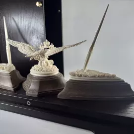 Письменный набор из бивня мамонта "Двуглавый орёл"