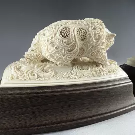 Письменный набор из бивня мамонта "Медведь"