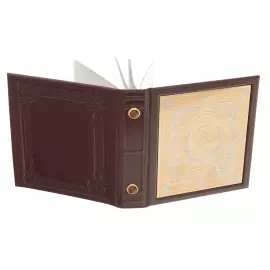 Визитница кожаная с позолоченной вставкой "Традиции Фаберже" Златоуст