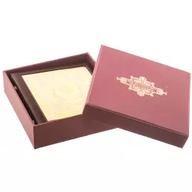 Визитница кожаная с позолоченной вставкой "Традиции Фаберже" Златоуст