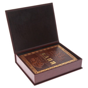 Gift book "Banya", brown color (in a box)