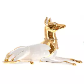 The statuette "Greyhound lying down"