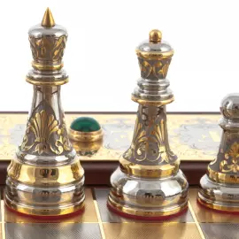 Шахматы "Стаунтон" с малахитом, Златоуст