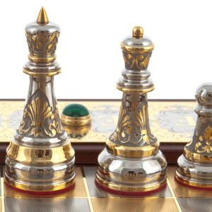 Staunton chess with malachite, Zlatoust