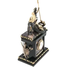 Каминные часы "Рыцарские. Георгий Победоносец" яшма